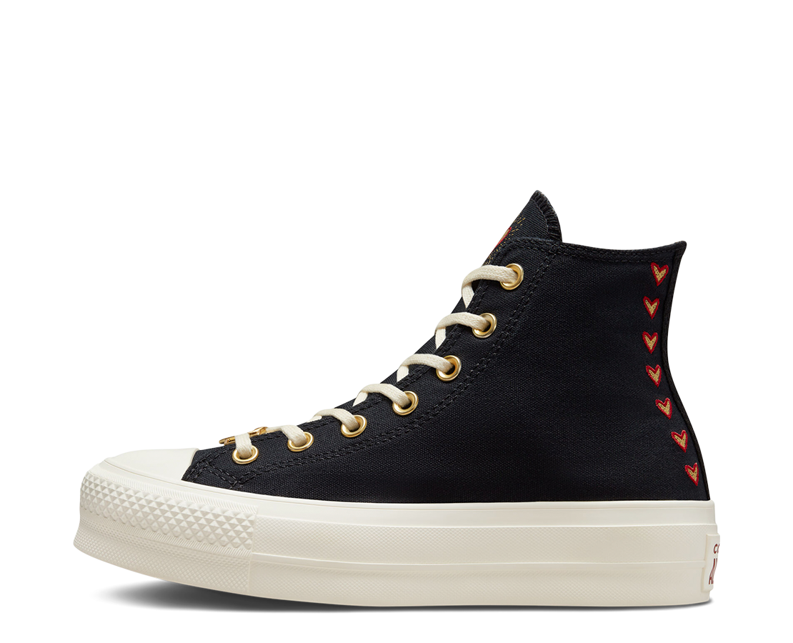 Converse Chuck Taylor All Star Lift Platform High Hearts Black PR/BJ - A05138C-248