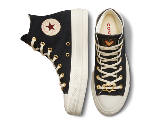 Converse Chuck Taylor All Star Lift Platform High Hearts Black PR/BJ - A05138C-248
