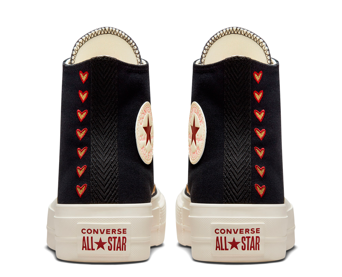 Converse Chuck Taylor All Star Lift Platform High Hearts Black PR/BJ - A05138C-248
