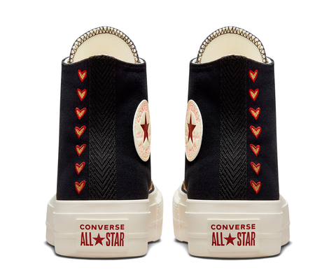 Converse Chuck Taylor All Star Lift Platform High Hearts Black PR/BJ - A05138C-248