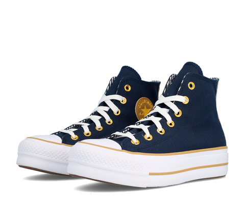 Converse Chuck Taylor All Star Lift Herringbone Stripe High Top Obsidian MAR/DOUR - A08860C-225