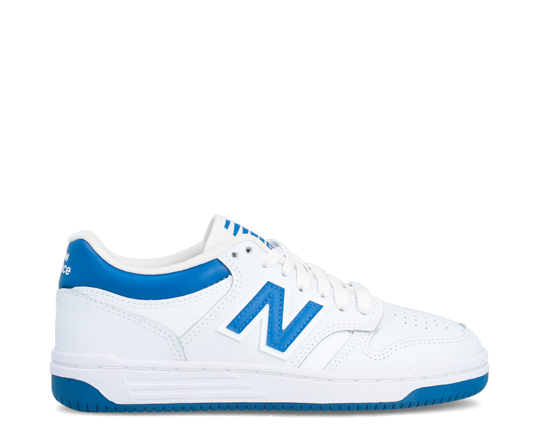 New Balance 480 White/Blue Agate BR/AZ - GSB480BL-93