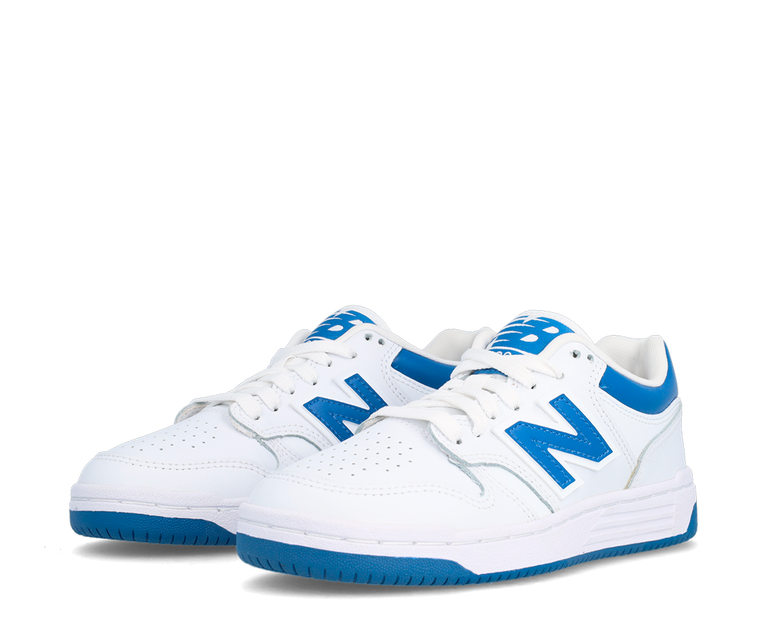 New Balance 480 White/Blue Agate BR/AZ - GSB480BL-93