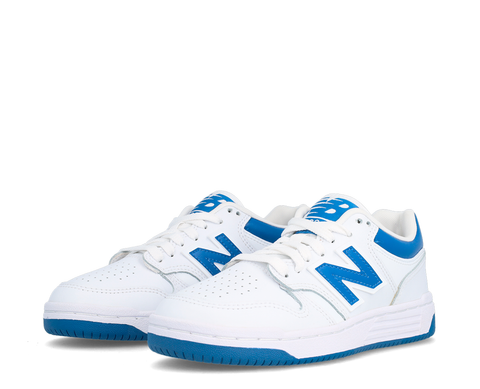 New Balance 480 White/Blue Agate BR/AZ - GSB480BL-93