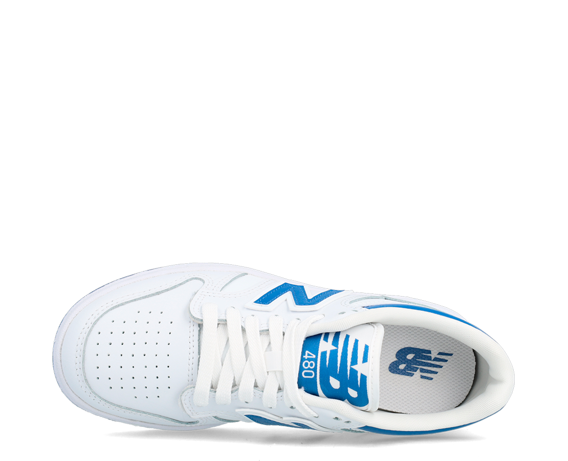 New Balance 480 White/Blue Agate BR/AZ - GSB480BL-93