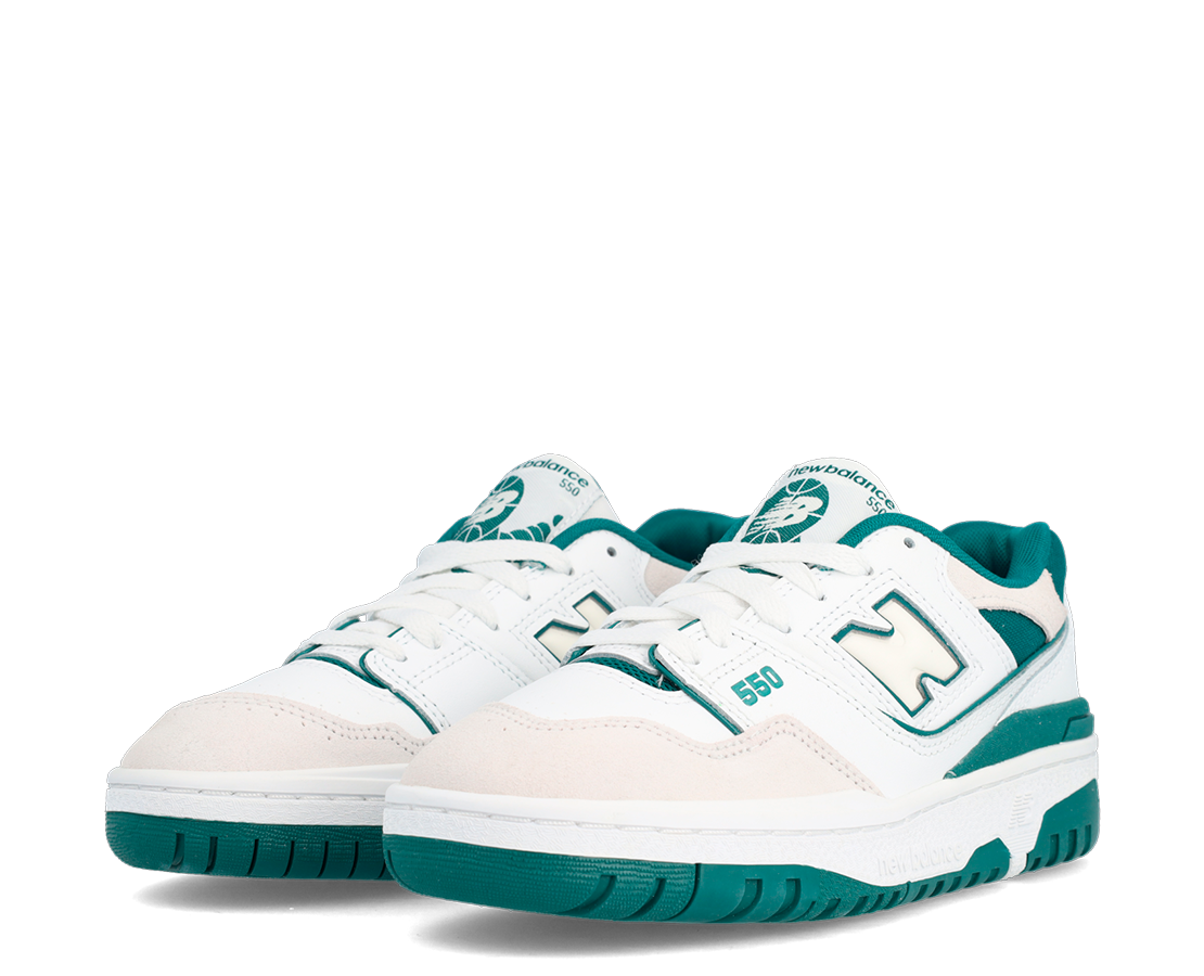 New Balance 550 White Vintage Teal BR/VD - GSB550TA-124