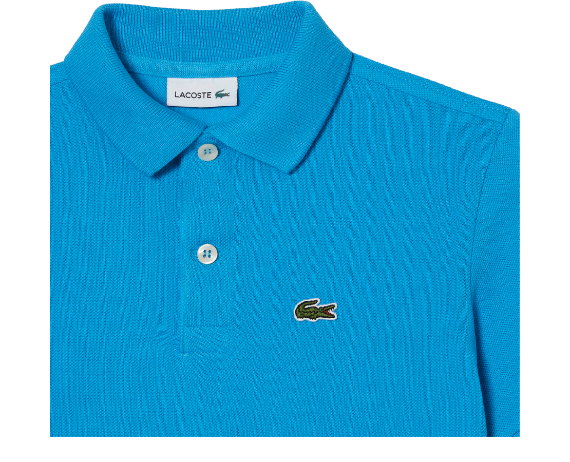 Polo Criança Lacoste em petit piqué unicolor AZBE - PJ2909-00PTV-486