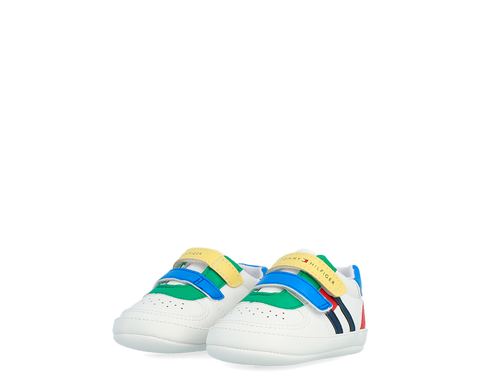 Tommy Hilfiger Flag Low Cut Velcro Crib MULTICOLOR - T0B4-33320-1582Y913-898