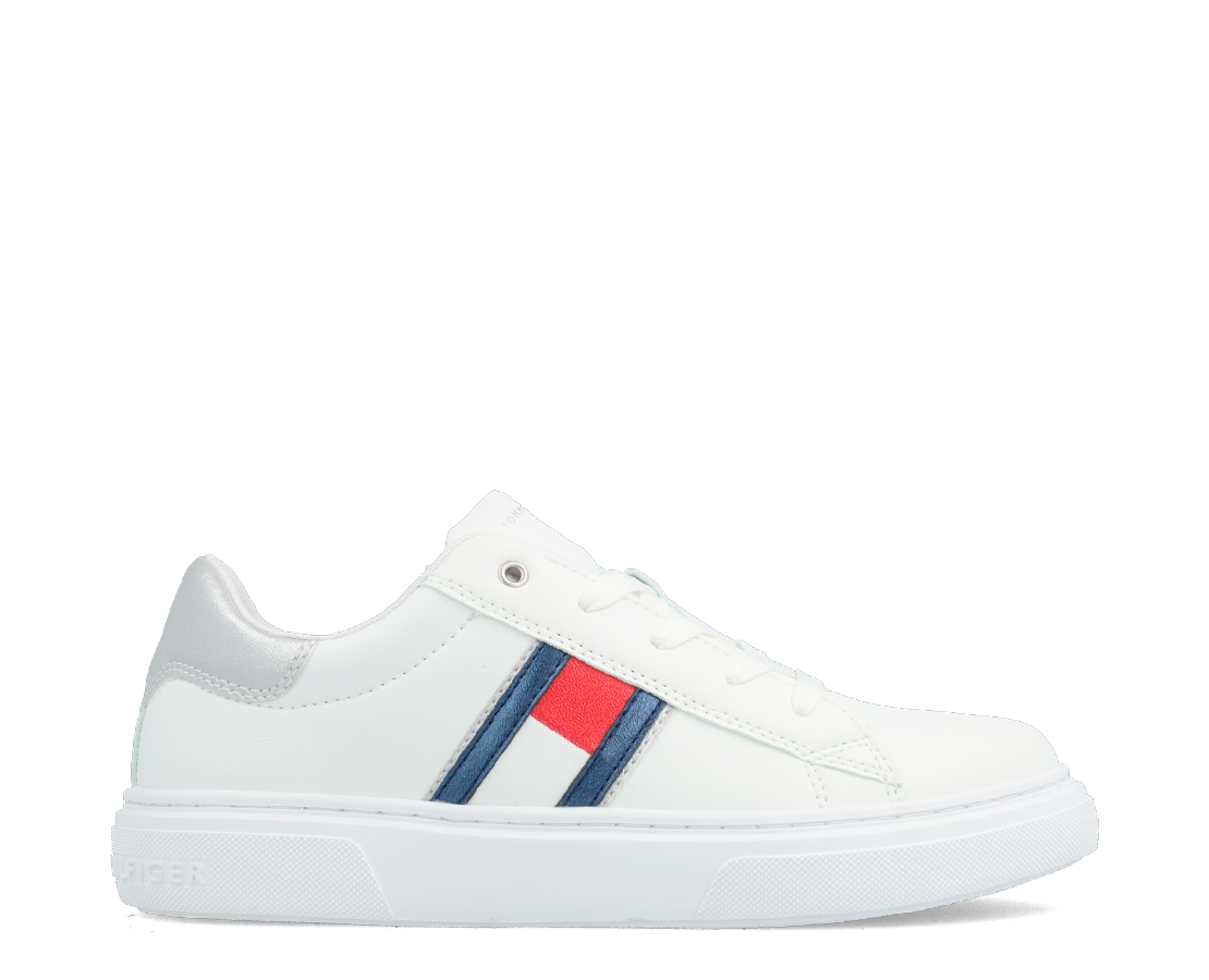 Tommy Hilfiger Flag Low Cut Lace-Up BR/PRATA - T3A9-32703-1355X025-121