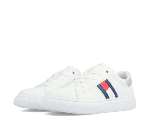 Tommy Hilfiger Flag Low Cut Lace-Up BR/PRATA - T3A9-32703-1355X025-121