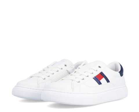 Tommy Hilfiger Flag Low Cut Lace-Up BR/MAR/VM - T3A9-32966-1355A473-612