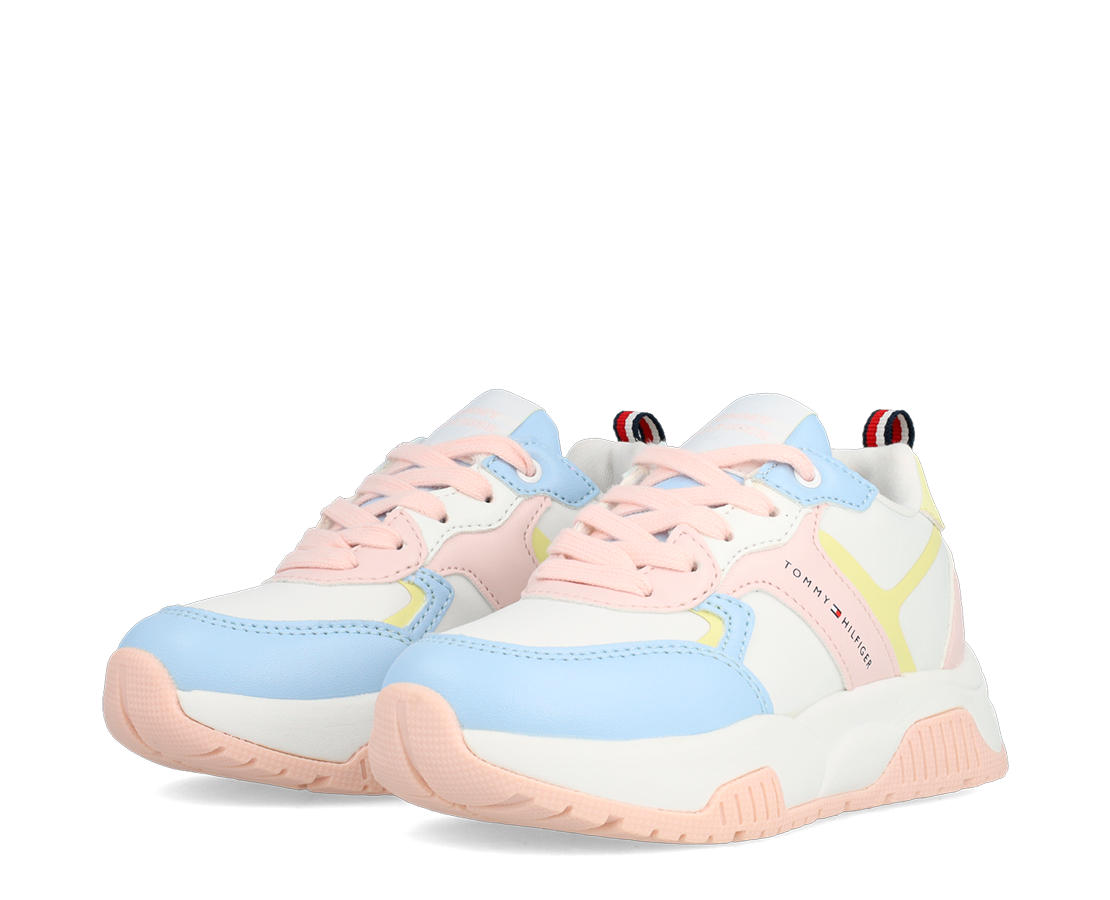 Tommy Hilfiger Low Cut Lace-Up Senaker BR/AZ/RS - T3A9-33221-1695Y913-99