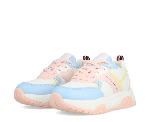 Tommy Hilfiger Low Cut Lace-Up Senaker BR/AZ/RS - T3A9-33221-1695Y913-99