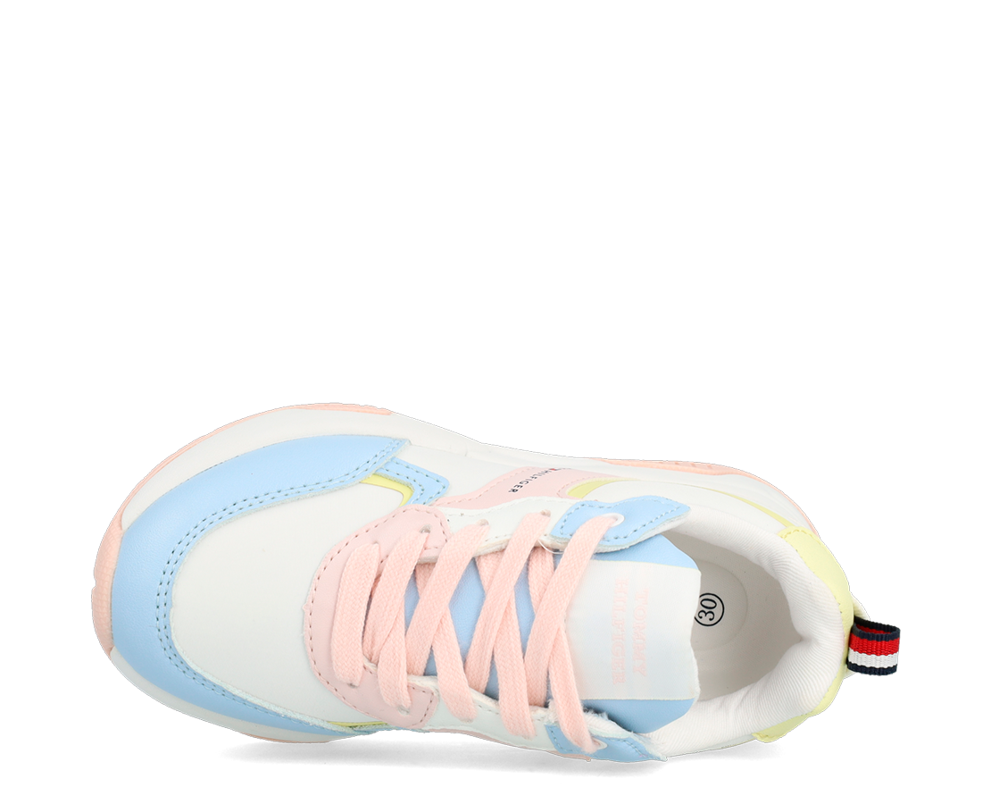 Tommy Hilfiger Low Cut Lace-Up Senaker BR/AZ/RS - T3A9-33221-1695Y913-99